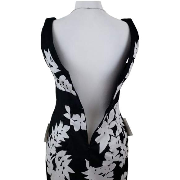 WHBM~Size 2~Black/White Floral Print Cotton Dress. - Picture 2 of 11
